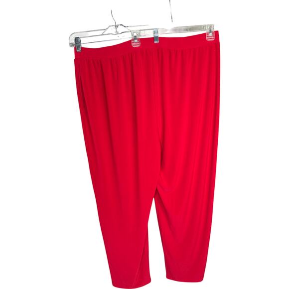 Susan Graver Regular LK Luxe Pull-On Pants with Pockets Cherry Splash 2X - Picture 4 of 9